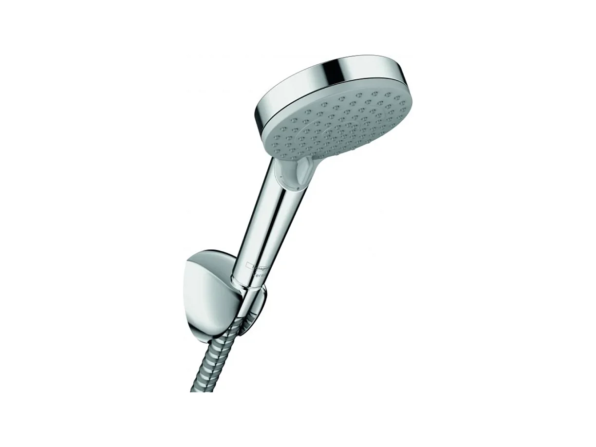 Ensemble support mural et douchette 100 Vario EcoSmart 9 l/min avec flexible de douche 160 cm chromé Hansgrohe Vernis Blend