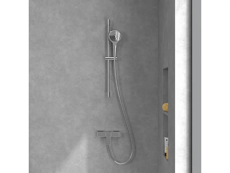 Mitigeur mécanique douche VILLEROY ET BOCH Architectura Square Chrome