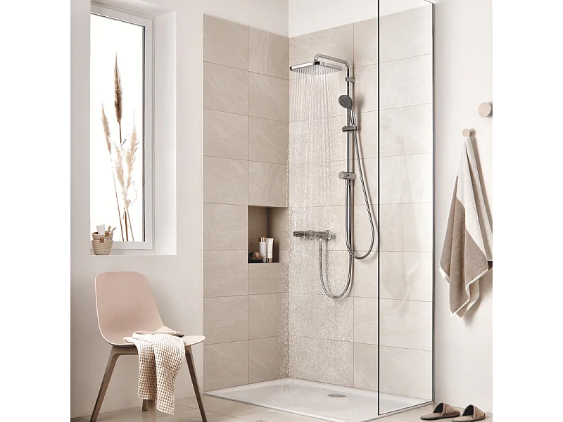 Mitigeur douche thermostatique GROHE Quickfix Precision Trend + microfibre