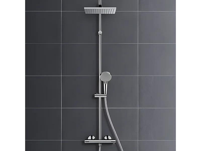 Colonne de douche thermostatique HANSGROHE Vernis Shape 230 Green chromé