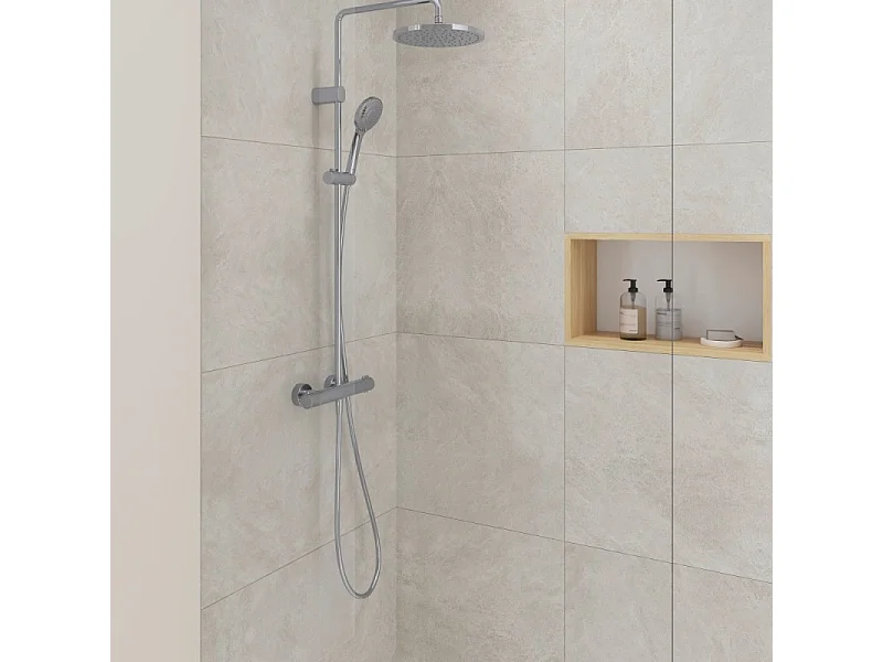 Colonne de douche thermostatique DURAVIT MinusFlow chromé