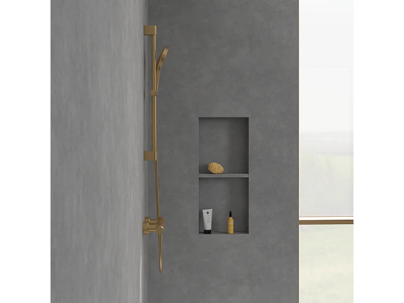 Mitigeur douche thermostatique VILLEROY ET BOCH Universal rond Or brossé