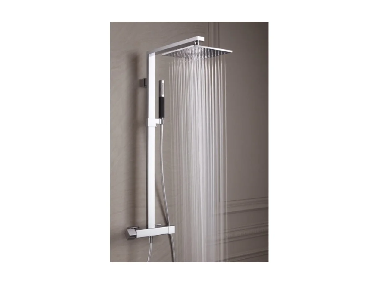 Colonne douche Strayt Jacob Delafon - Douche de tête carrée