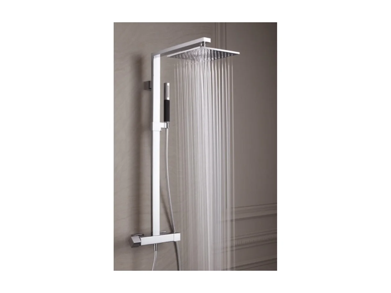 Colonne douche Strayt Jacob Delafon - Douche de tête carrée