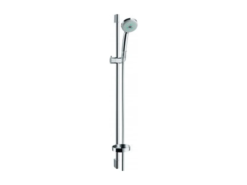 Conjunto de ducha multi con barra Unica'C 90 cm y jabonera cromada Hansgrohe Croma 100