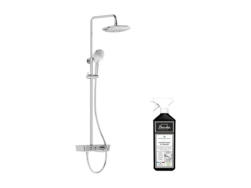 Colonne de douche VITRA Aquacontrol Charm 240 2F + Nettoyant Briochin