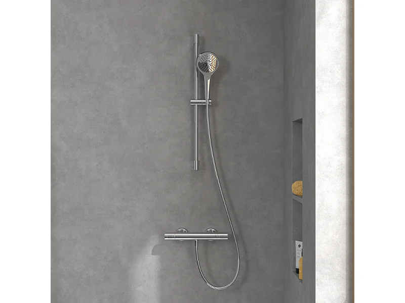 Mitigeur douche thermostatique VILLEROY ET BOCH Universal rond Chrome