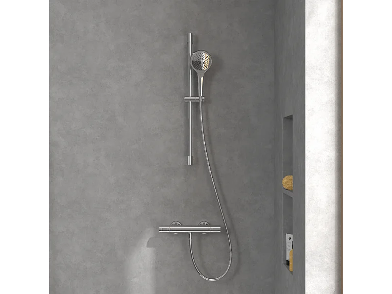 Mitigeur douche thermostatique VILLEROY ET BOCH Universal rond Chrome