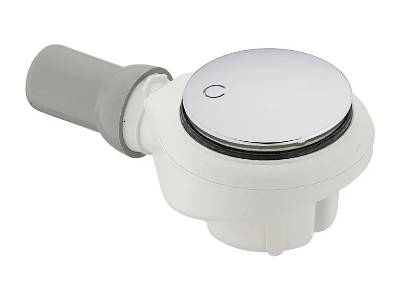 Bonde de douche sortie horizontale VILLEROY & BOCH Tempoplex plus 90mm avec cache chromé