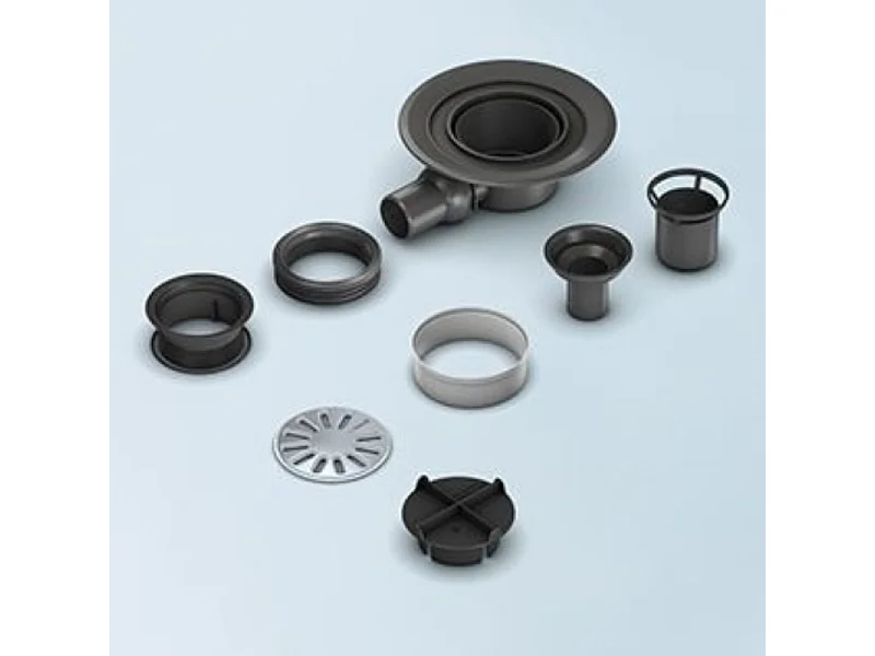 Wedi - Bonde horizontale grille ronde pour receveur Wedi Fundo