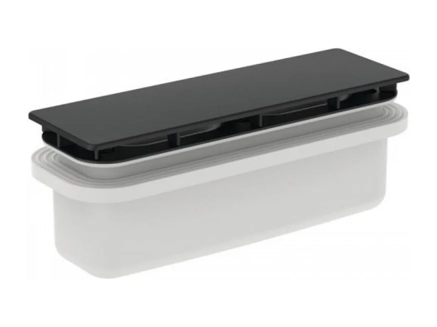 IDEAL STANDARD Bonde et cache Rectangulaire Noir mat pour receveur Ultra Flat New