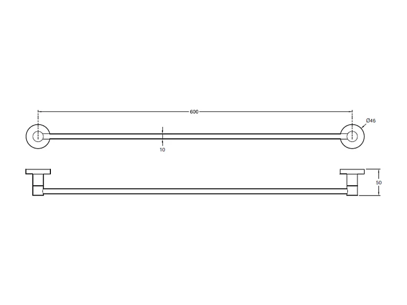Barre porte-serviettes JACOB DELAFON - Eo Classique chrome