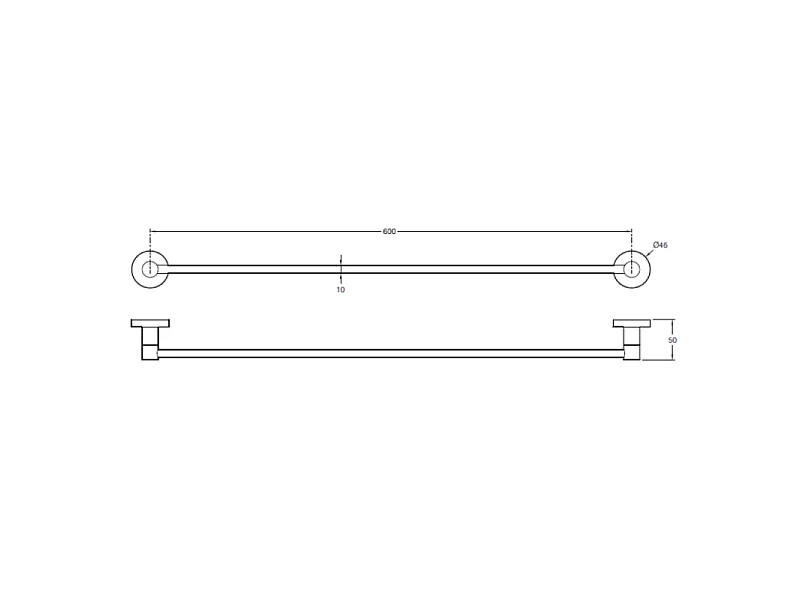 Barre porte-serviettes JACOB DELAFON - Eo Classique chrome