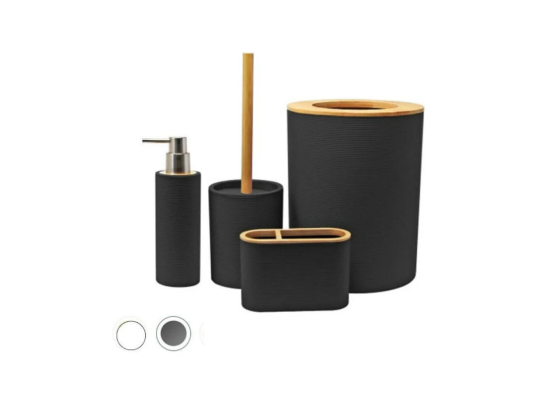 Lot accessoires WC DEBLANCH Laos, noir