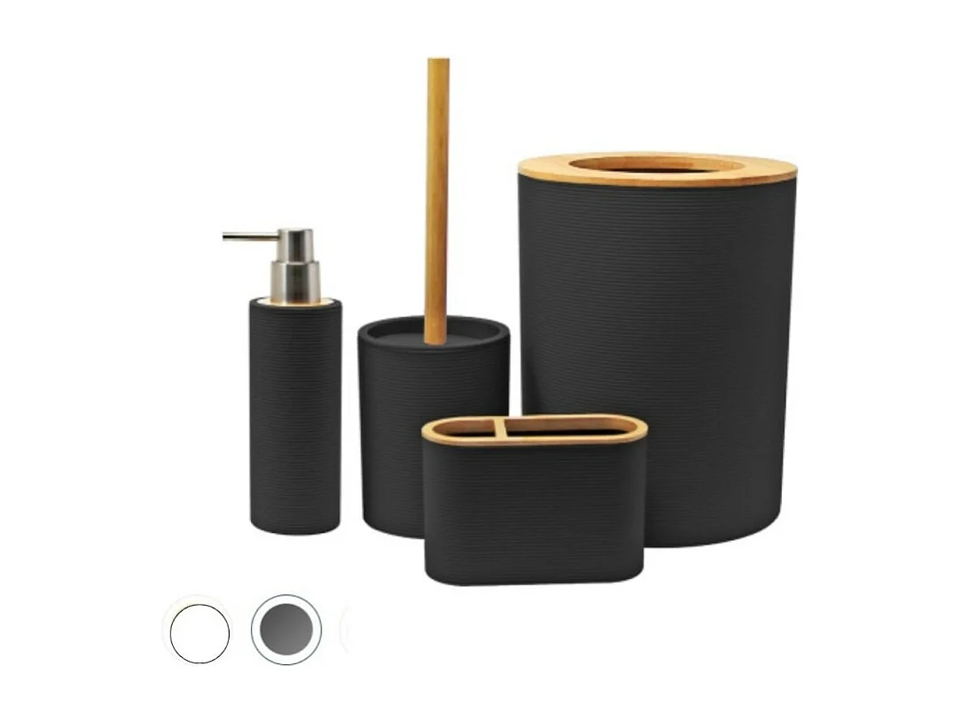 Lot accessoires WC DEBLANCH Laos, noir