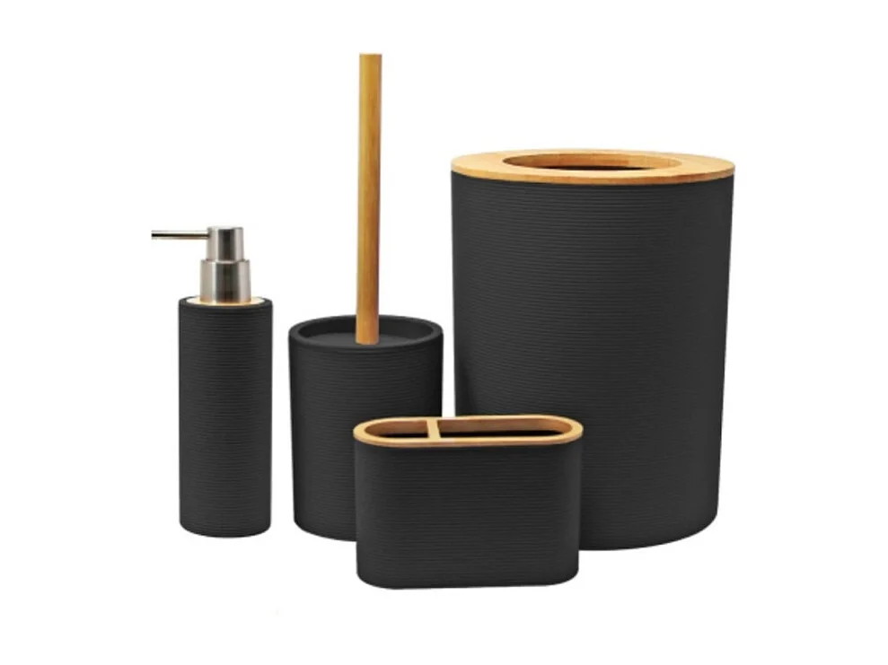 Lot accessoires WC DEBLANCH Laos, noir
