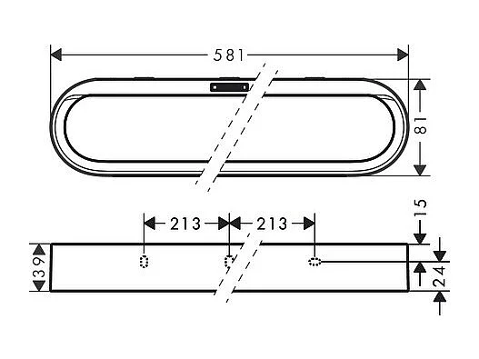 HANSGROHE Porte-serviettes HANSGROHE noir mat