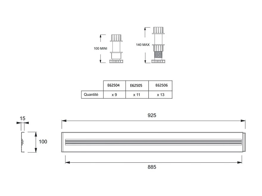 Kit de réhausse avec tablier blanc pour receveur Flight Jacob Delafon - E62504-00
