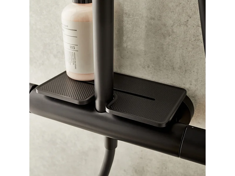 Tablette de douche antiglisse JACOB DELAFON Metro noir mat