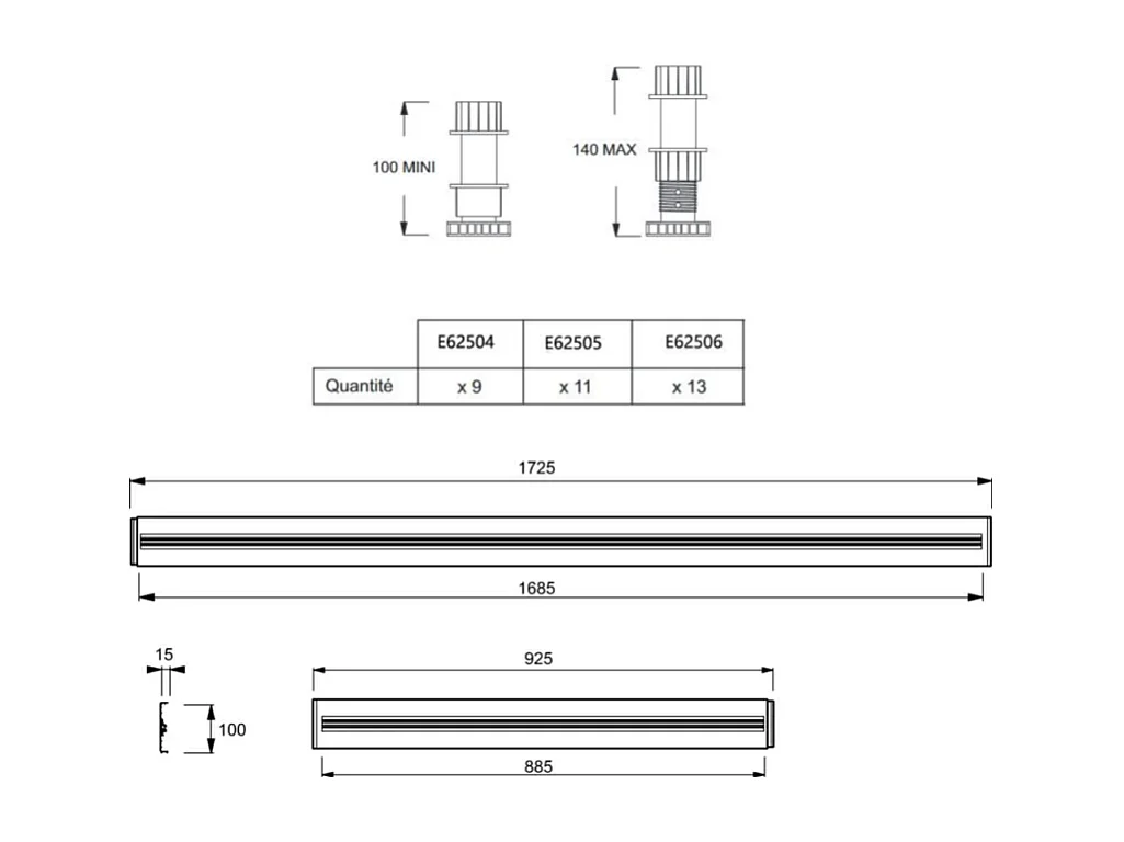 Kit de réhausse avec tablier blanc pour receveur Flight Jacob Delafon - E62506-00