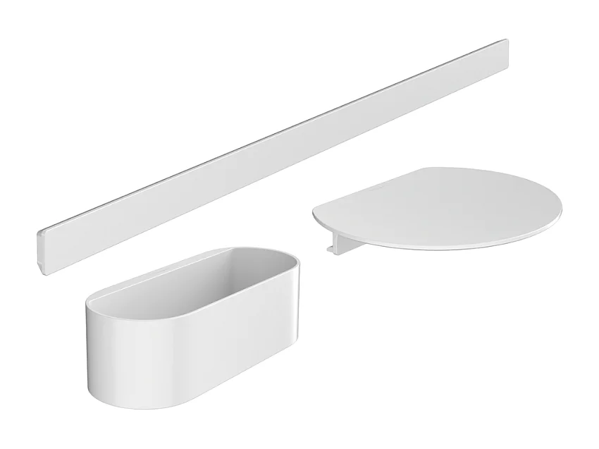 Lot de 3 accessoires pour la salle de bains HANSGROHE WallStoris Blanc mat