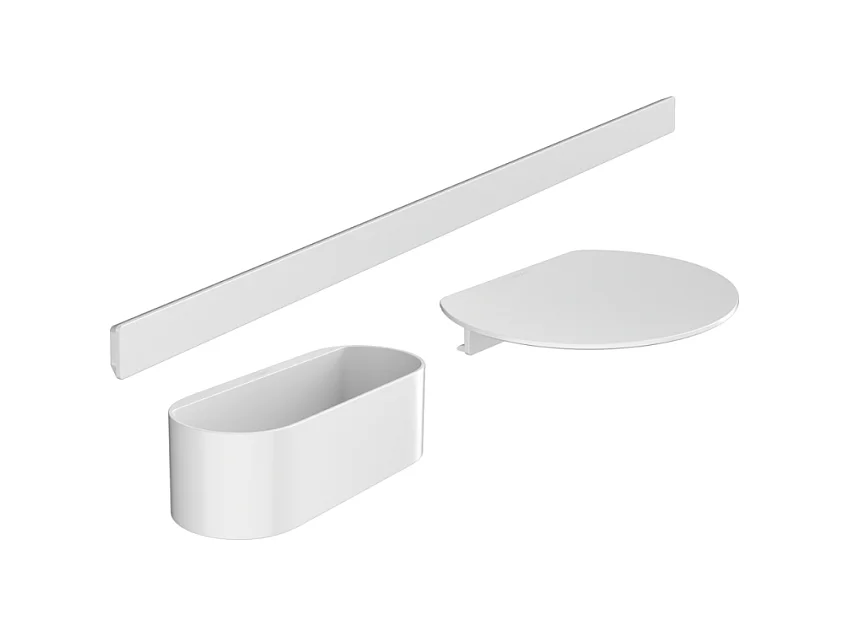 Lot de 3 accessoires pour la salle de bains HANSGROHE WallStoris Blanc mat