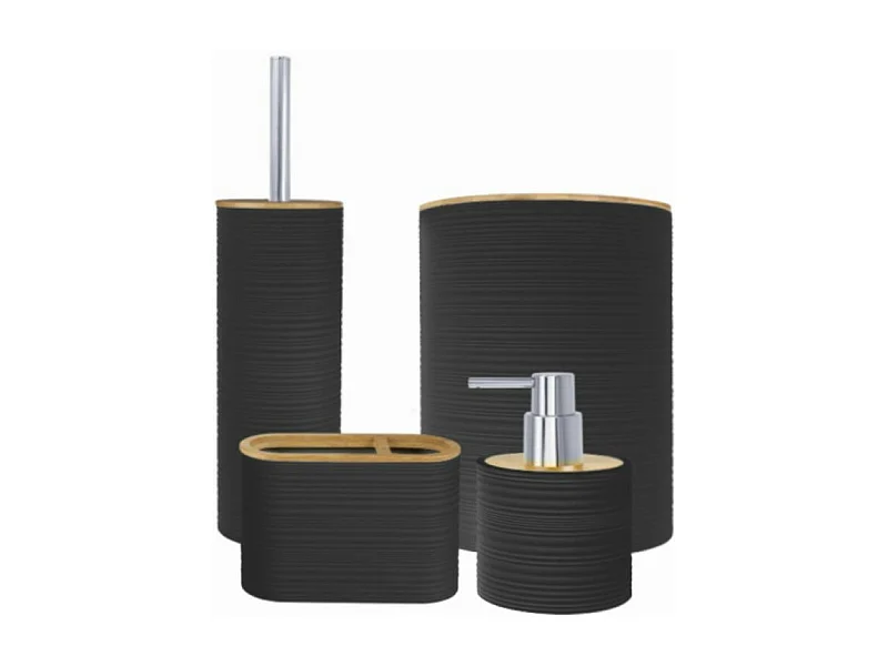 Lot d'accessoires WC DEBLANCH Nature, noir