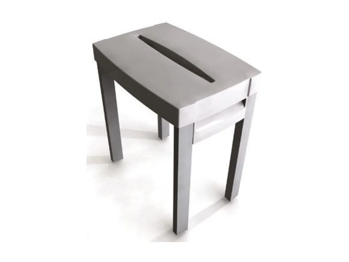 Kinedo - Tabouret de douche blanc Kinematic en plastique PVC pour receveur extra plat