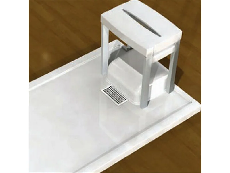 Kinedo - Tabouret de douche blanc Kinematic en plastique PVC pour receveur extra plat