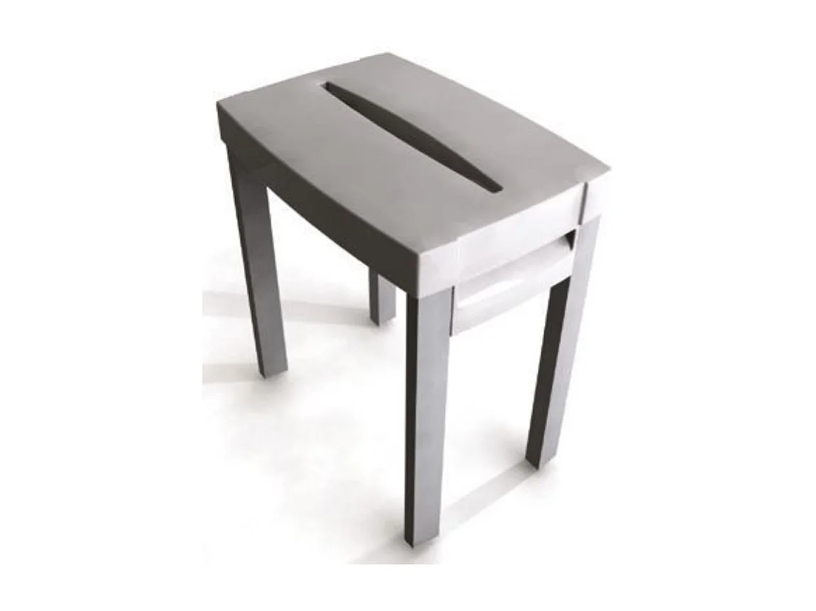 Kinedo - Tabouret de douche blanc Kinematic en plastique PVC pour receveur extra plat