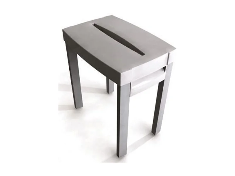 Kinedo - Tabouret de douche blanc Kinematic en plastique PVC pour receveur extra plat