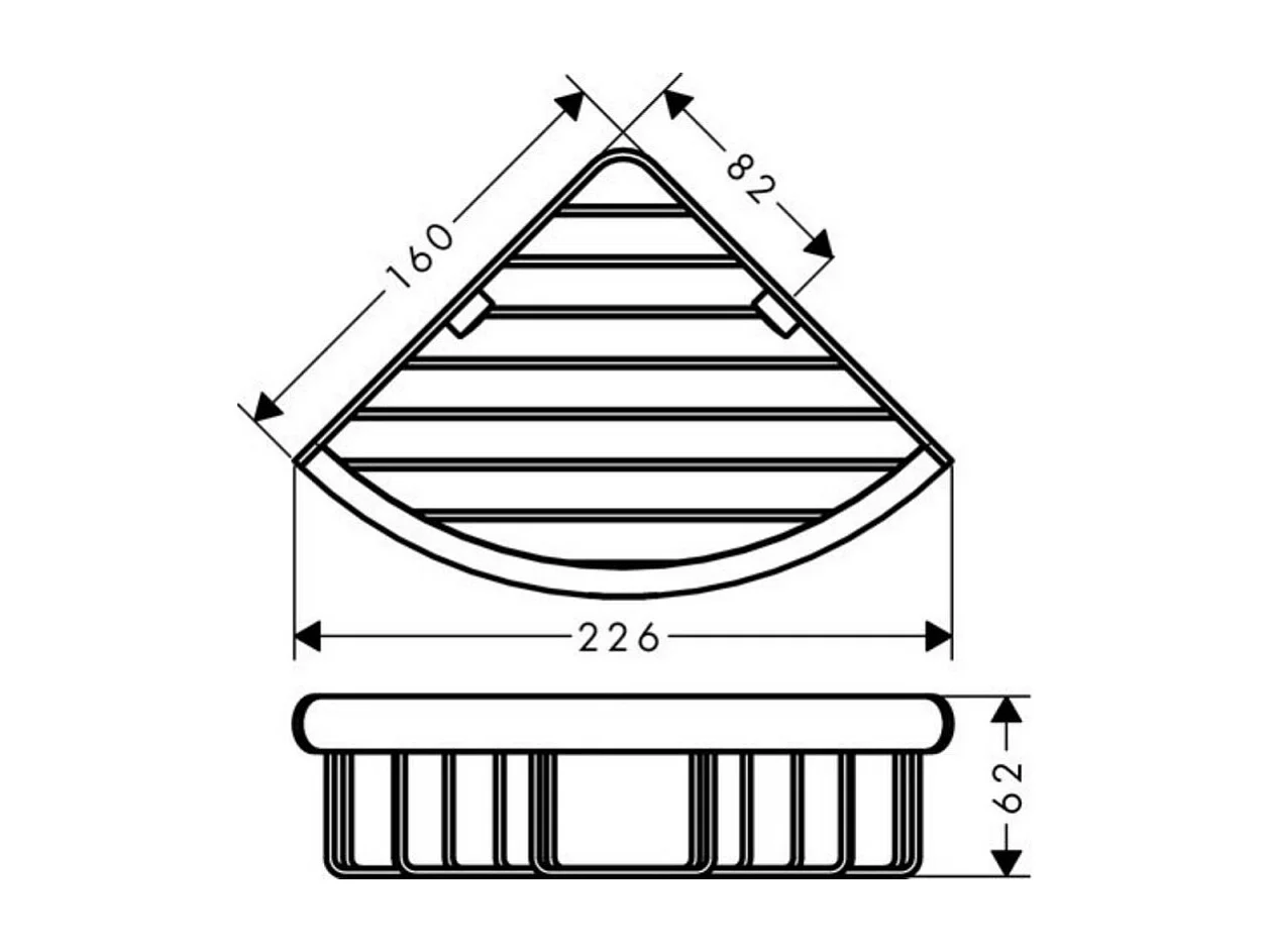 HANSGROHE Jabonera cesta rinconera cromada Logis Universal