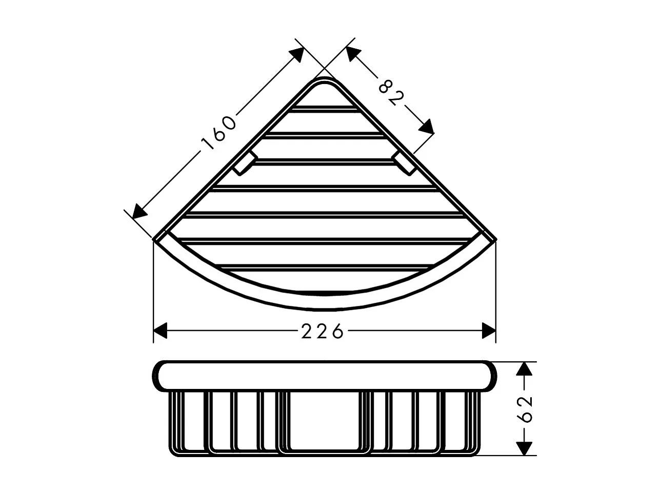 HANSGROHE Porte-savon panier d'angle chromé Logis Universal