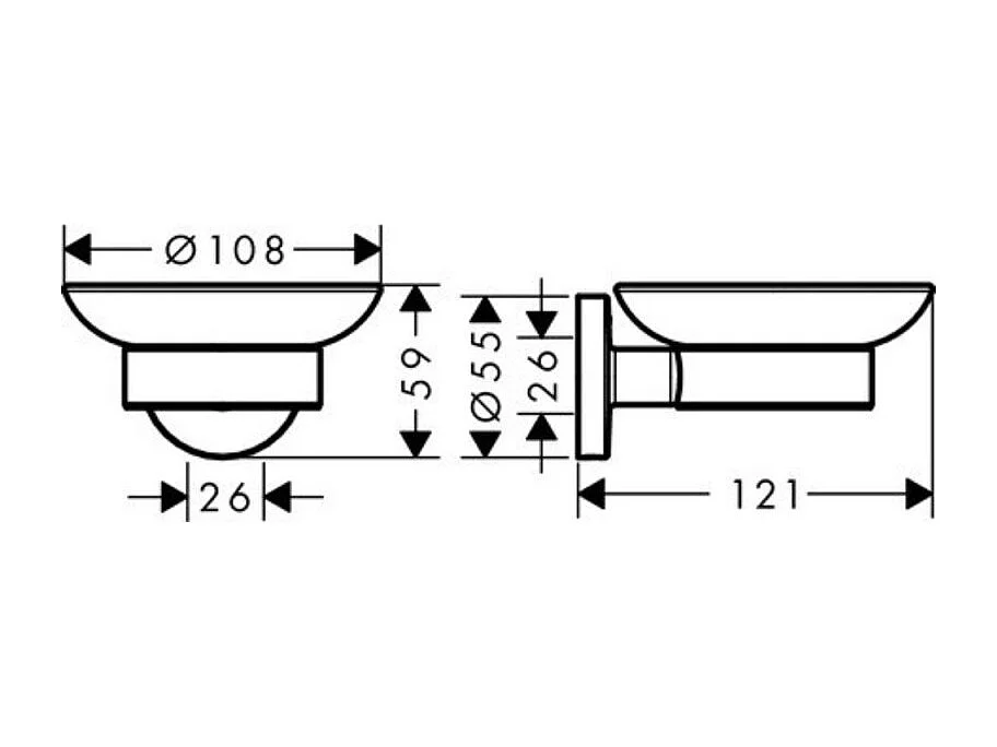 HANSGROHE Porte-savon chromé Logis Universal