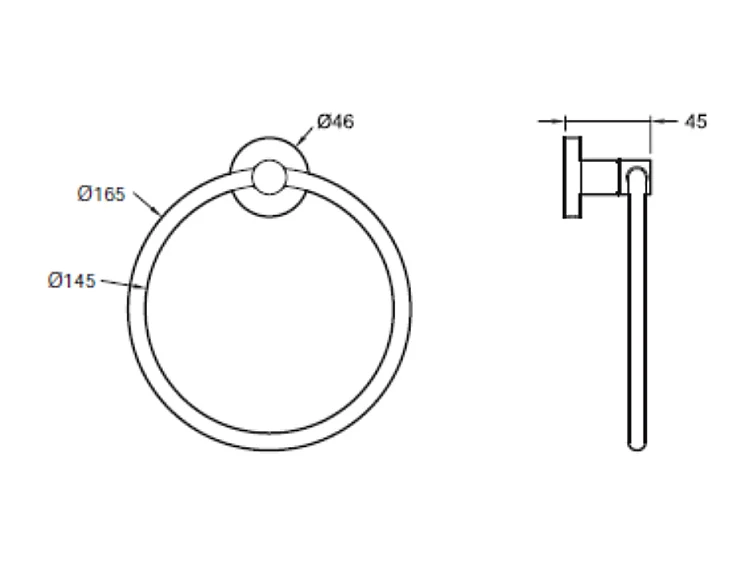 Anneau porte-serviettes JACOB DELAFON EO Classique chromé