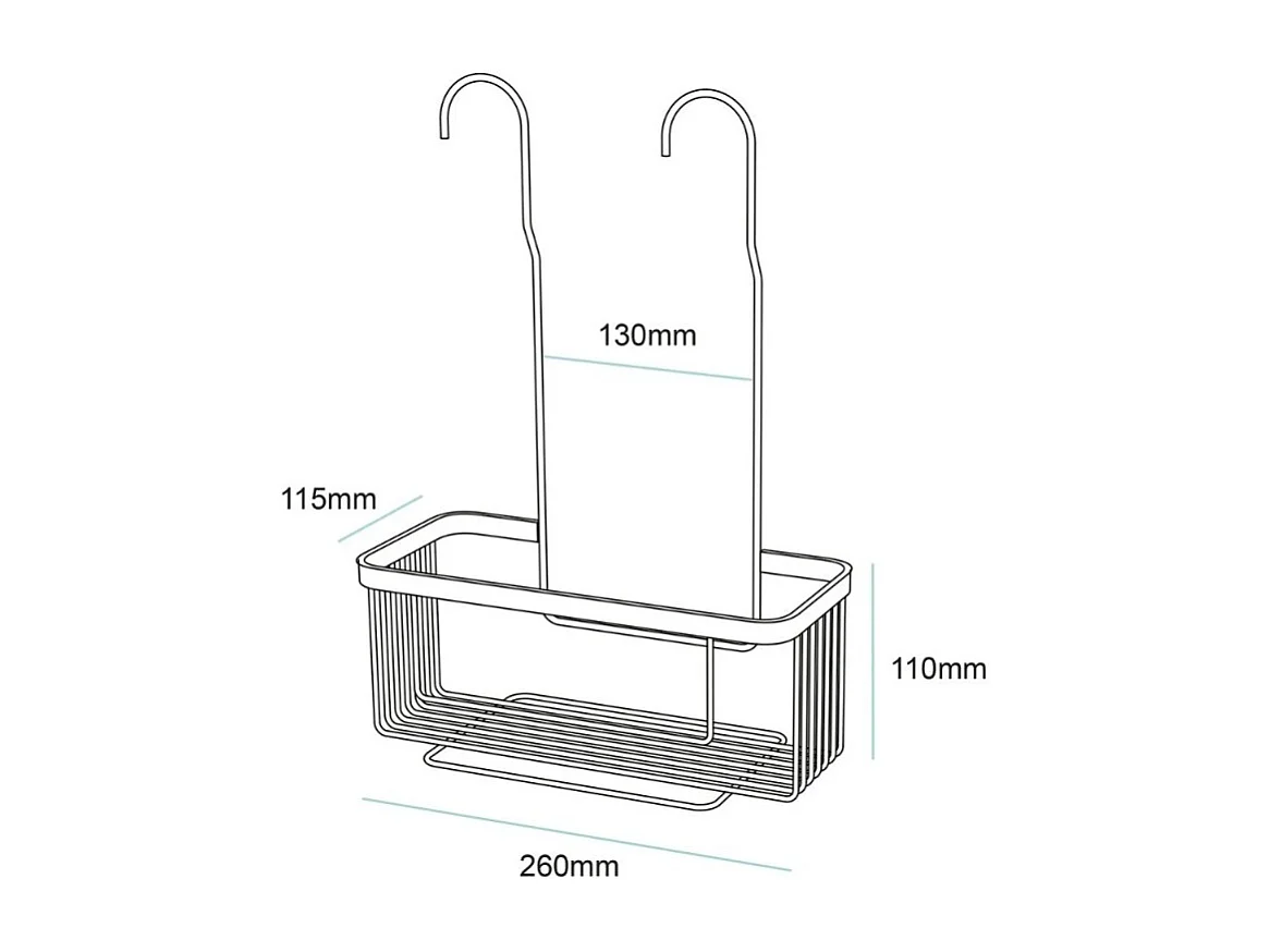 Etagère de douche DEBLANCH à suspension, noire