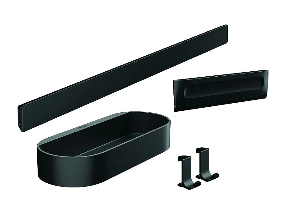 HANSGROHE Ensemble d'accessoires pour la baignoire noir mat WallStoris
