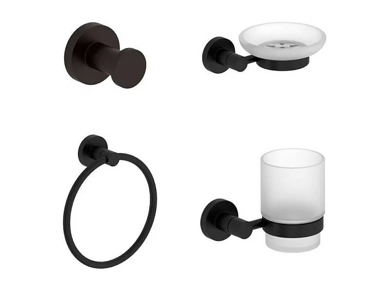 Accessoires de salle de bain JACOB DELAFON Collection Eo noir mat