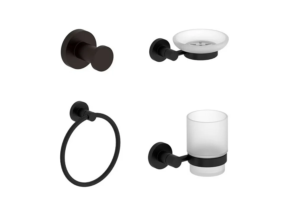 Accessoires de salle de bain JACOB DELAFON Collection Eo noir mat