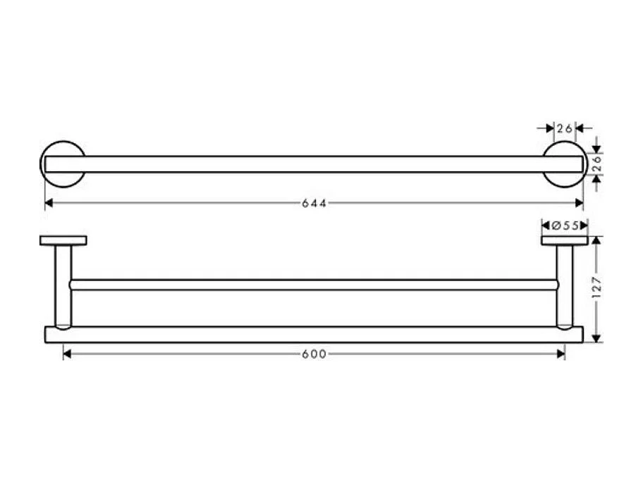 HANSGROHE Toallero de doble barra cromado Logis Universal