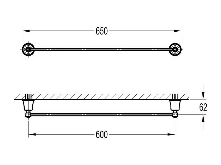 Porte serviette 1 barre PAINI Lady's chromé