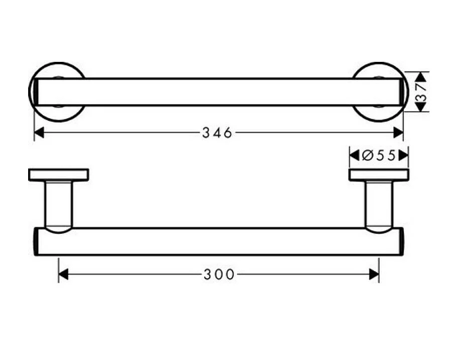HANSGROHE Poignée d'appui chromé Logis Universal