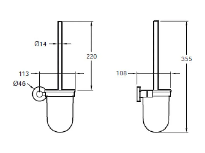 Accessoires WC JACOB DELAFON - Collection Eo Classique noir