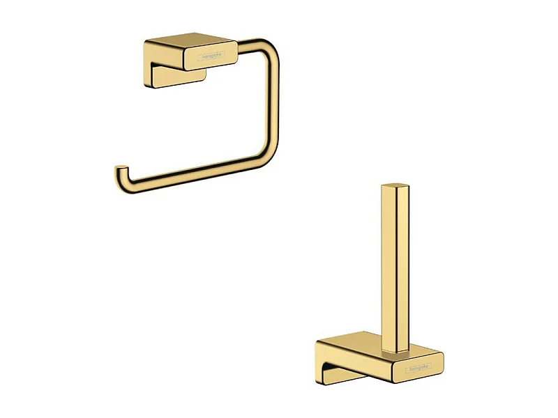 Porte-papier WC HANSGROHE AddStoris + Réserve porte-papier aspect doré poli
