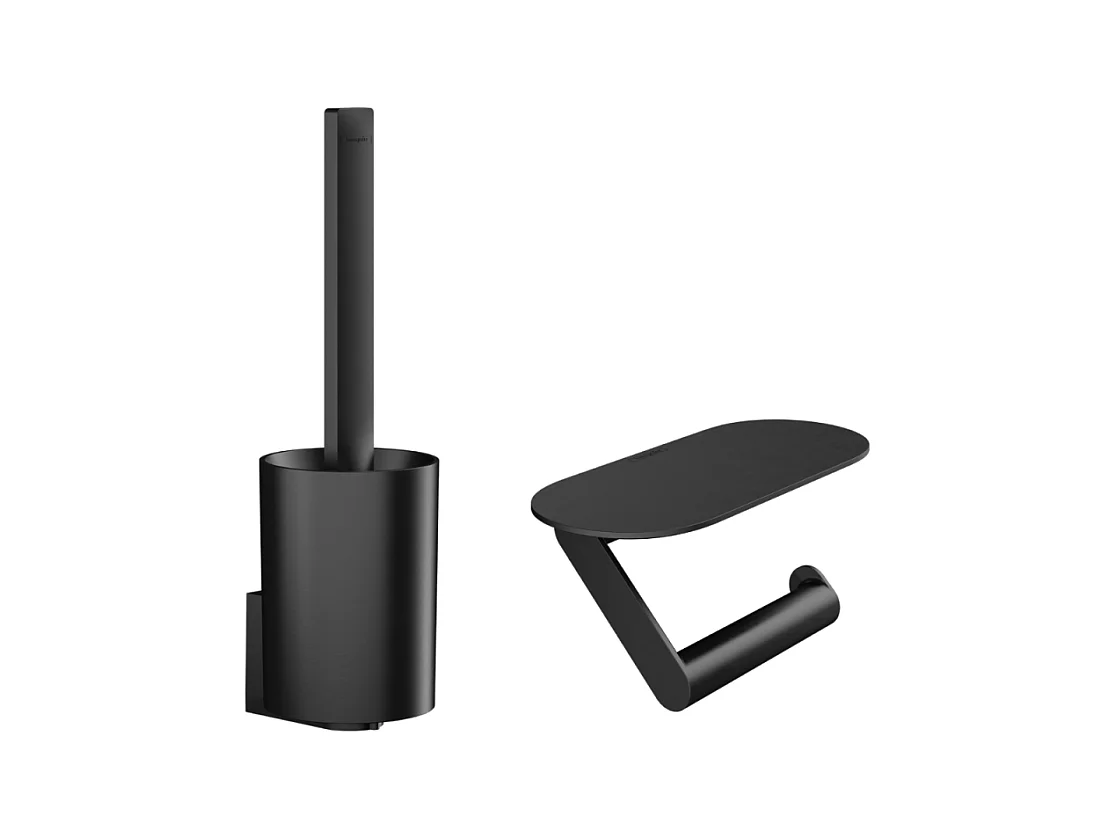 HANSGROHE Ensemble d'accessoires pour les toilettes noir mat WallStoris
