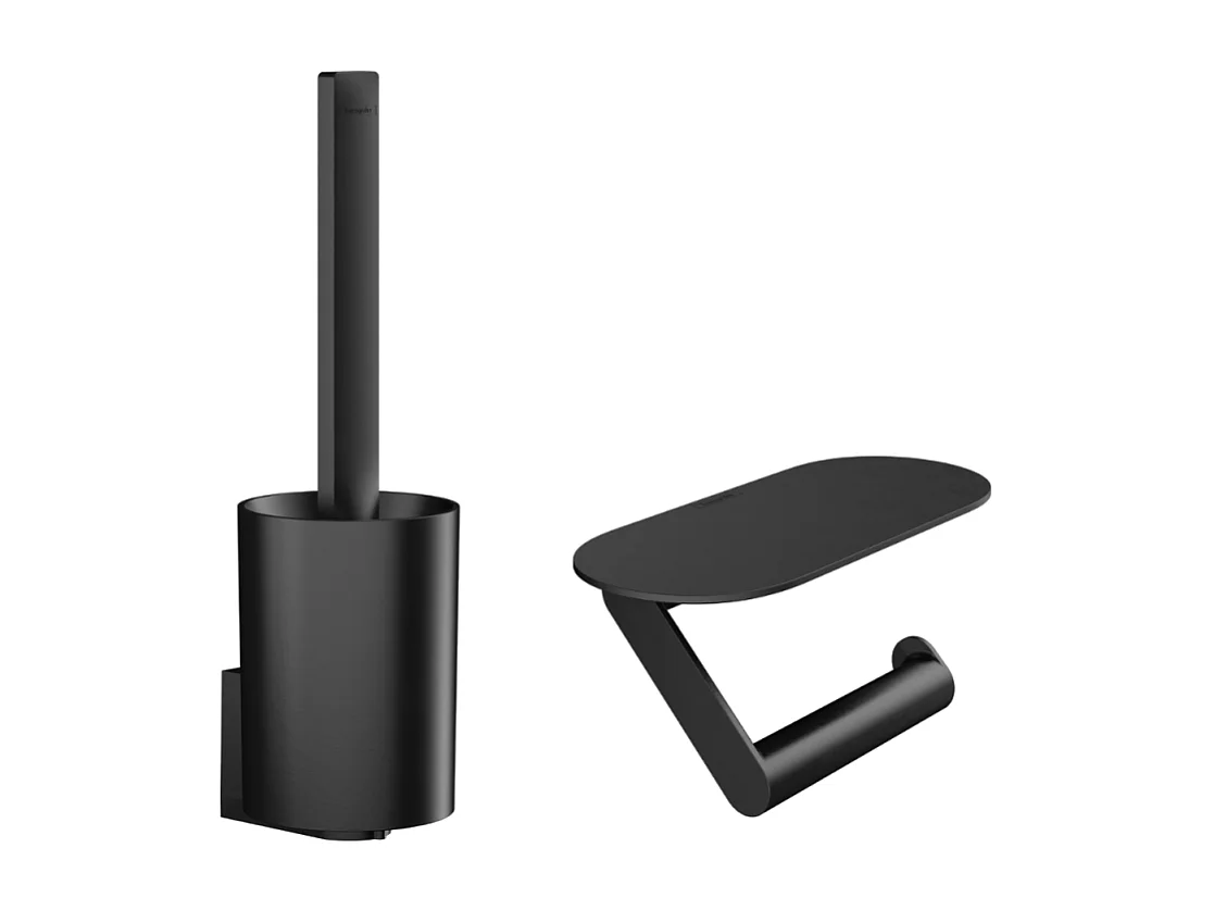 HANSGROHE Ensemble d'accessoires pour les toilettes noir mat WallStoris