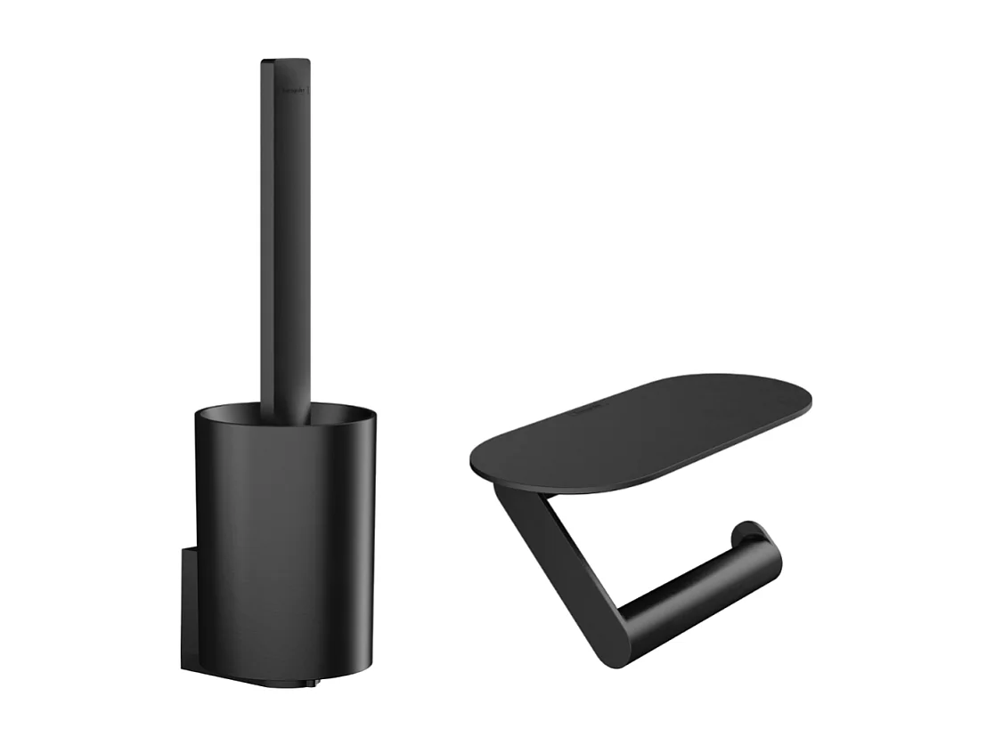 HANSGROHE Ensemble d'accessoires pour les toilettes noir mat WallStoris