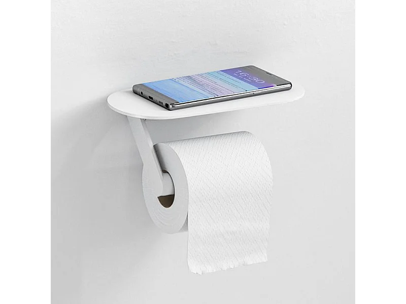HANSGROHE Porte-papier WC HANSGROHE avec tablette blanc mat