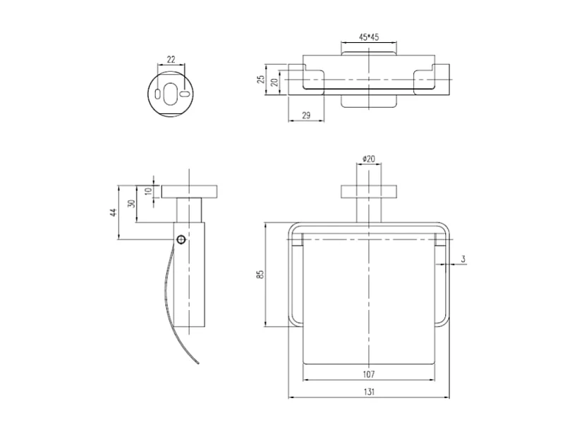 Dérouleur de papier toilette avec couvercle VILLEROY ET BOCH Elements - Striking Or Brossé