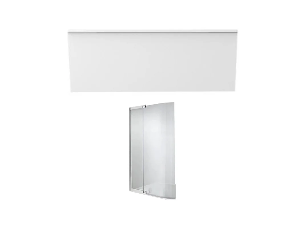 Tablier frontal JACOB DELAFON baignoire rectangulaire + pare bain Installation en niche, blanc mat